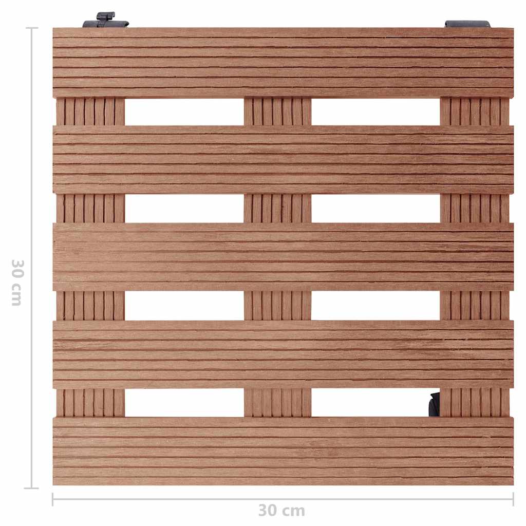 vidaXL Βάσεις για Γλάστρες με Ρόδες 4 τεμ. Καφέ 30x30x7,5 εκ. από WPC