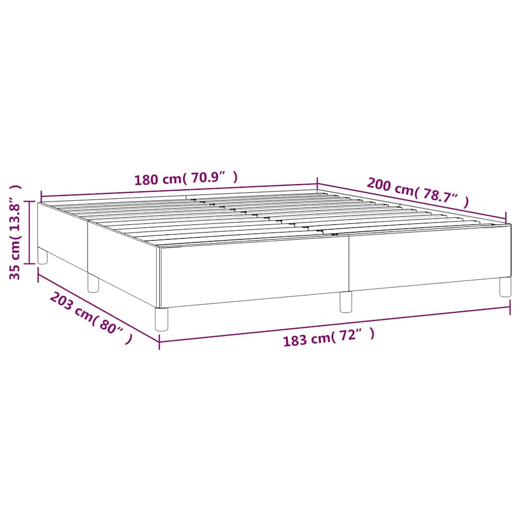 vidaXL Κρεβάτι Boxspring με Στρώμα Κρεμ 180x200 εκ. Υφασμάτινο