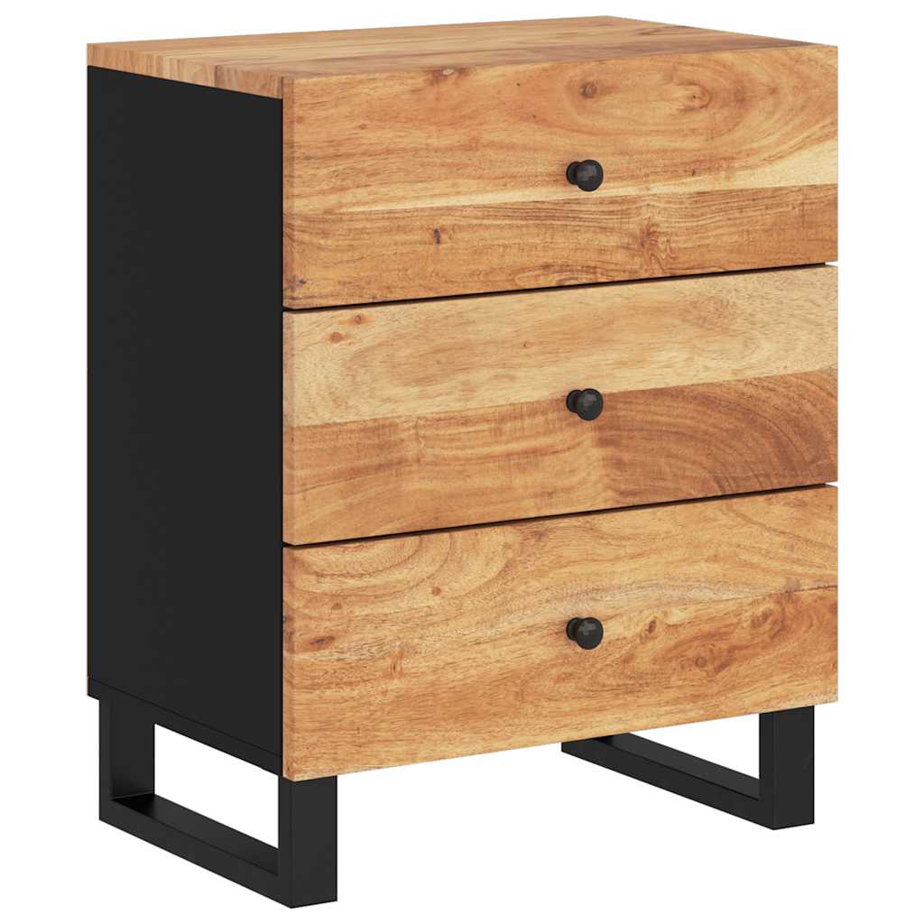 vidaXL Κομοδίνο 50 x 33 x 62 εκ. Μασίφ Ξύλο Ακακίας & Επεξ. Ξύλο