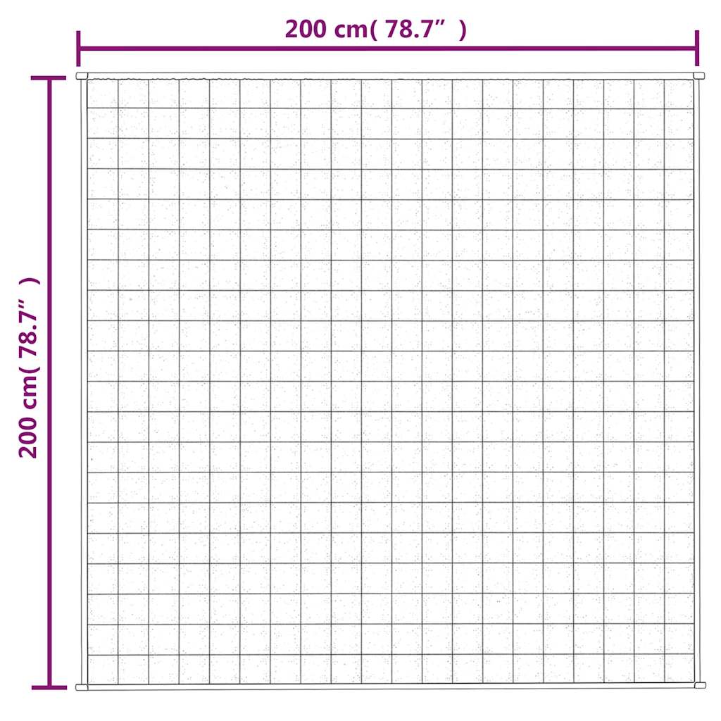 vidaXL Κουβέρτα Βαρύτητας Ανοιχτό Κρεμ 200 x 200 εκ. 13 κ. Υφασμάτινη