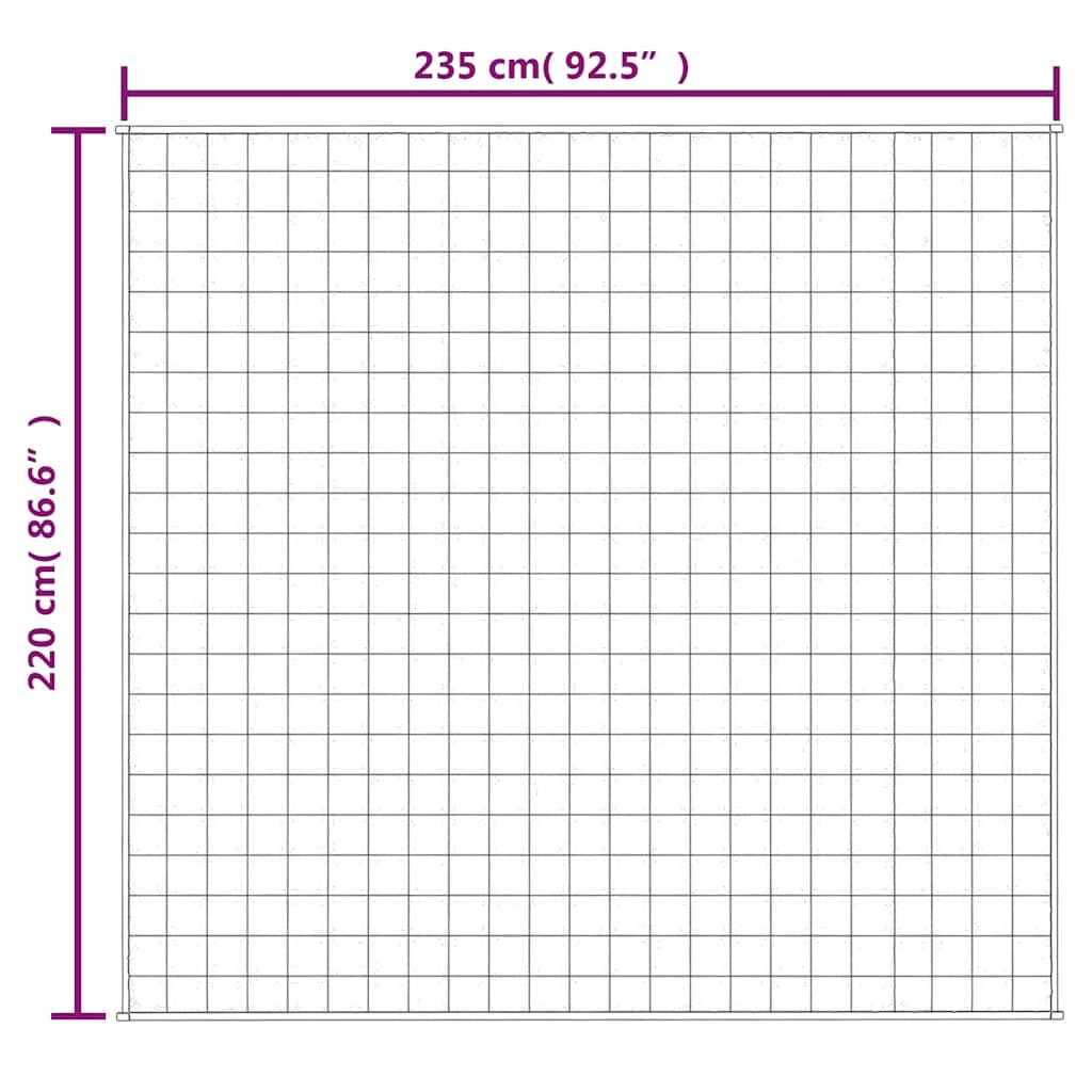 vidaXL Κουβέρτα Βαρύτητας Ανοιχτό Κρεμ 220 x 235 εκ. 11 κ. Υφασμάτινη