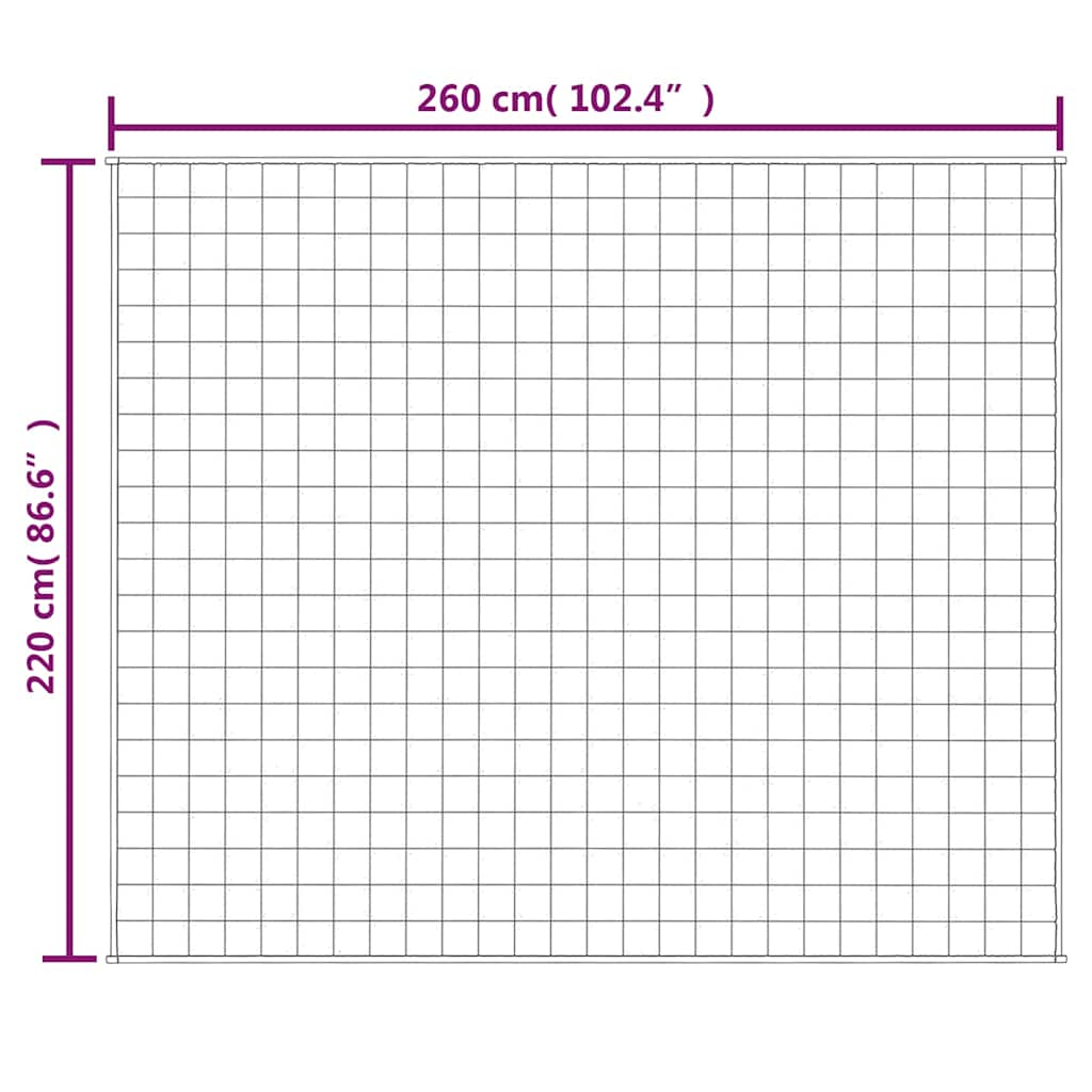 vidaXL Κουβέρτα Βαρύτητας Ανοιχτό Κρεμ 220 x 260 εκ. 11 κ. Υφασμάτινη