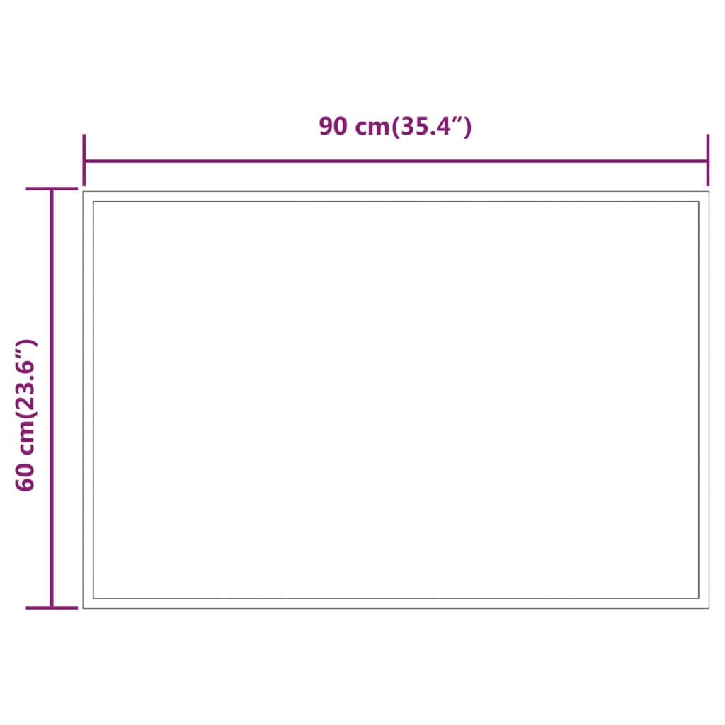 vidaXL Καθρέφτης Μπάνιου με LED 60x90 εκ.