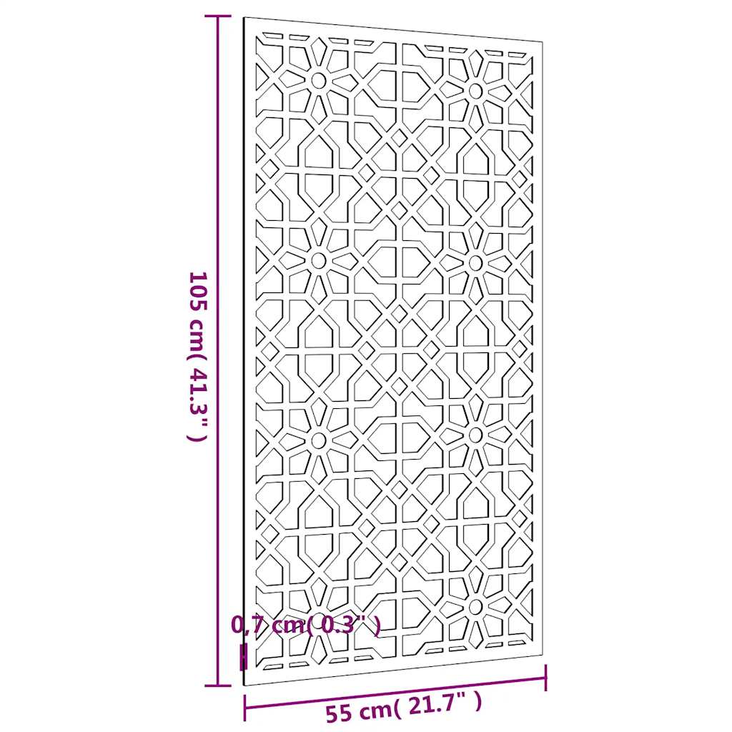 vidaXL Διακοσμητικό Κήπου Μαυριτανικό Σχέδιο 105x55 εκ Ατσάλι Corten