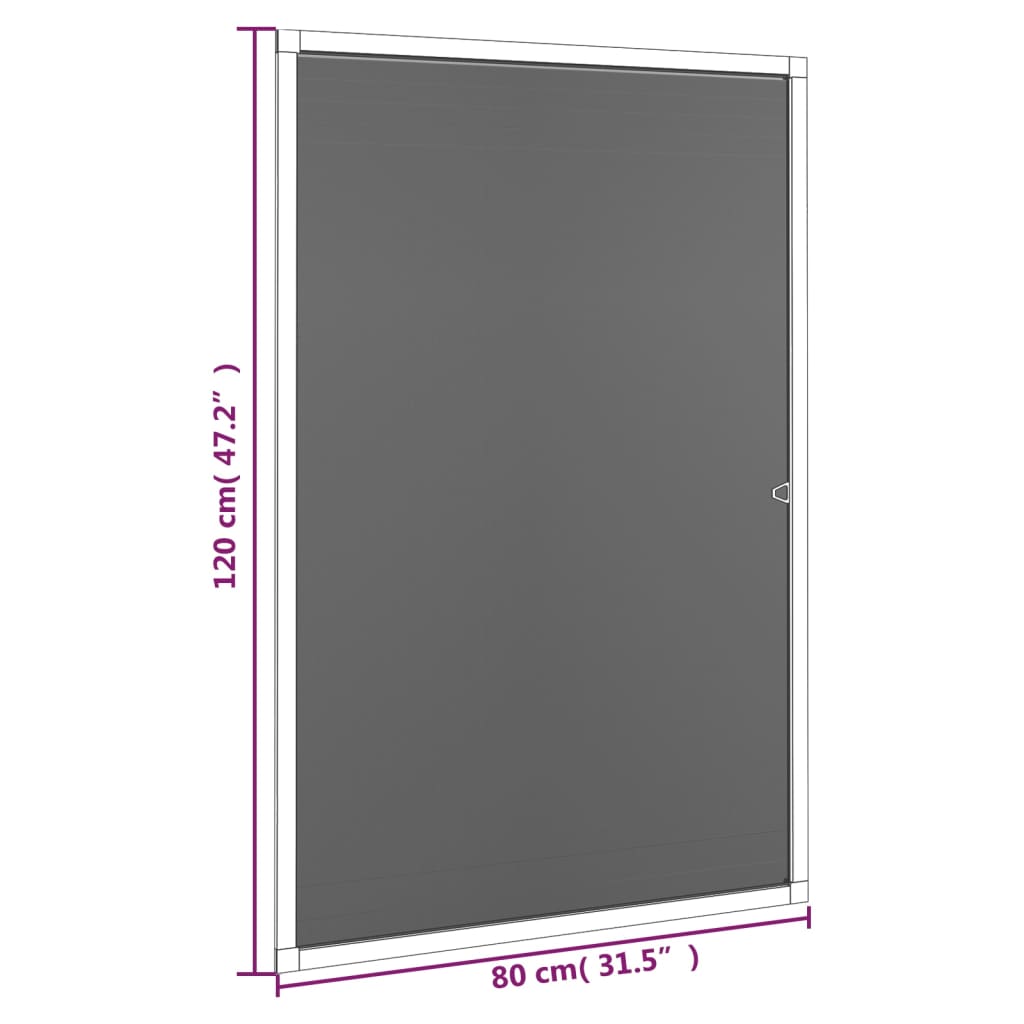 vidaXL Σήτα Εντόμων για Παράθυρα Ανθρακί 80 x 120 εκ.