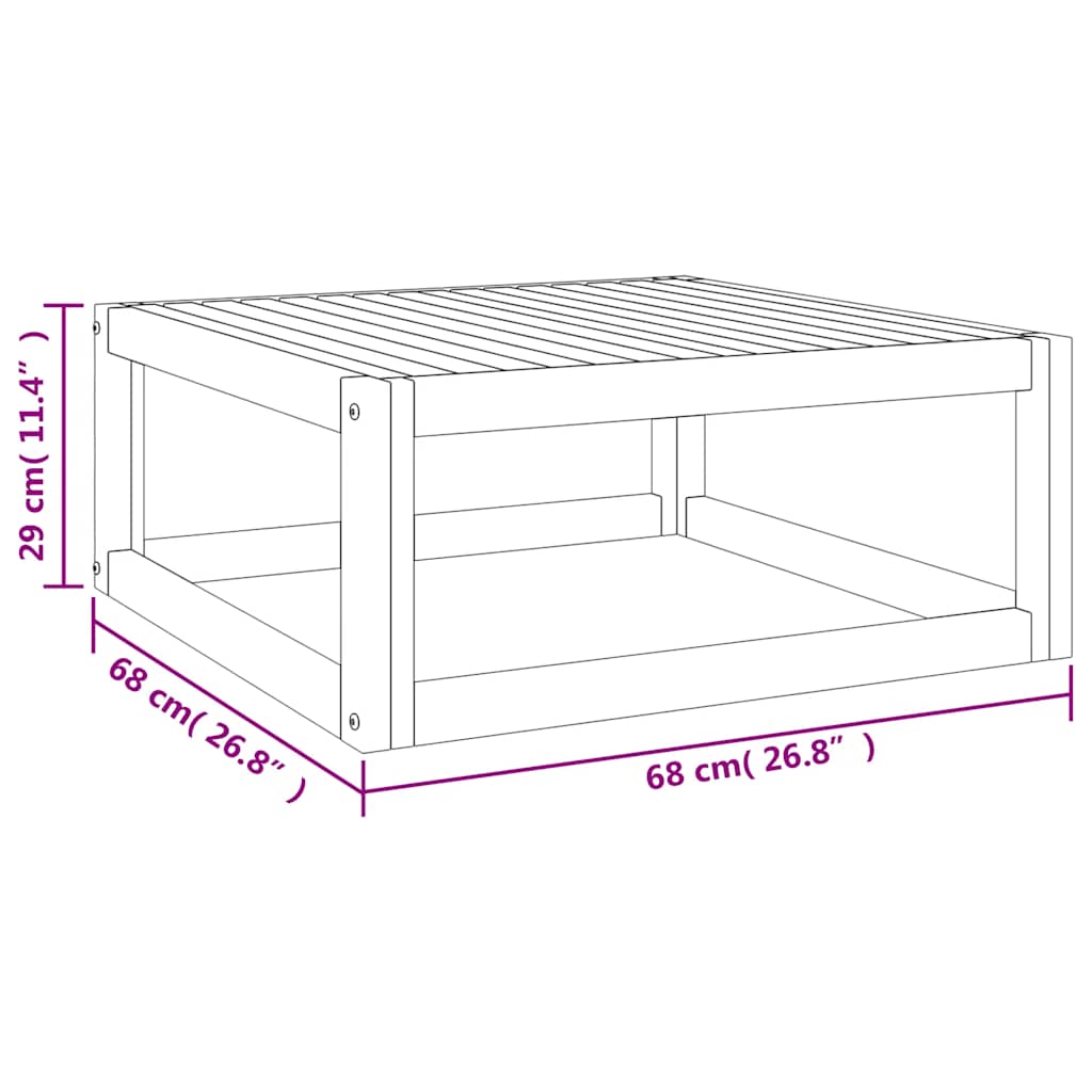 vidaXL Σαλόνι Κήπου Σετ 6 Τεμαχίων Μασίφ Ξύλο με Αν. Γκρι Μαξιλάρια