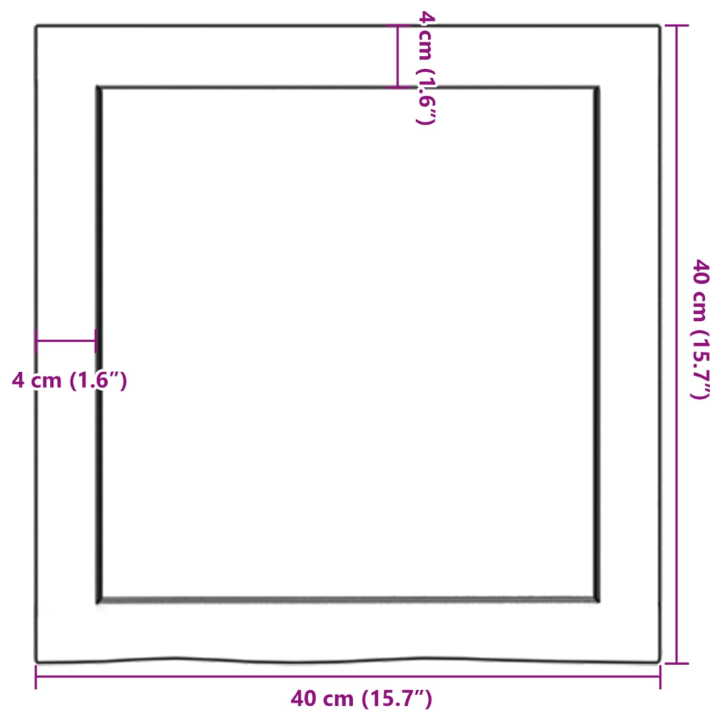 vidaXL Ράφι Τοίχου Σκούρο Καφέ 40x40x(2-4) εκ. Επεξ. Μασίφ Ξύλο Δρυός