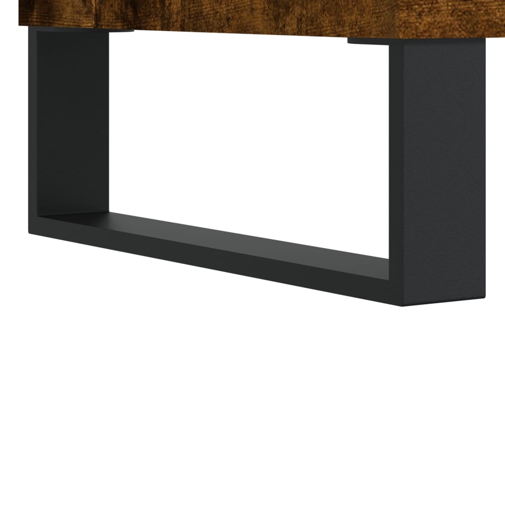 vidaXL Κομοδίνα 2 τεμ. Καπνιστή Δρυς 40 x 35 x 47,5 εκ. Επεξεργ. Ξύλο