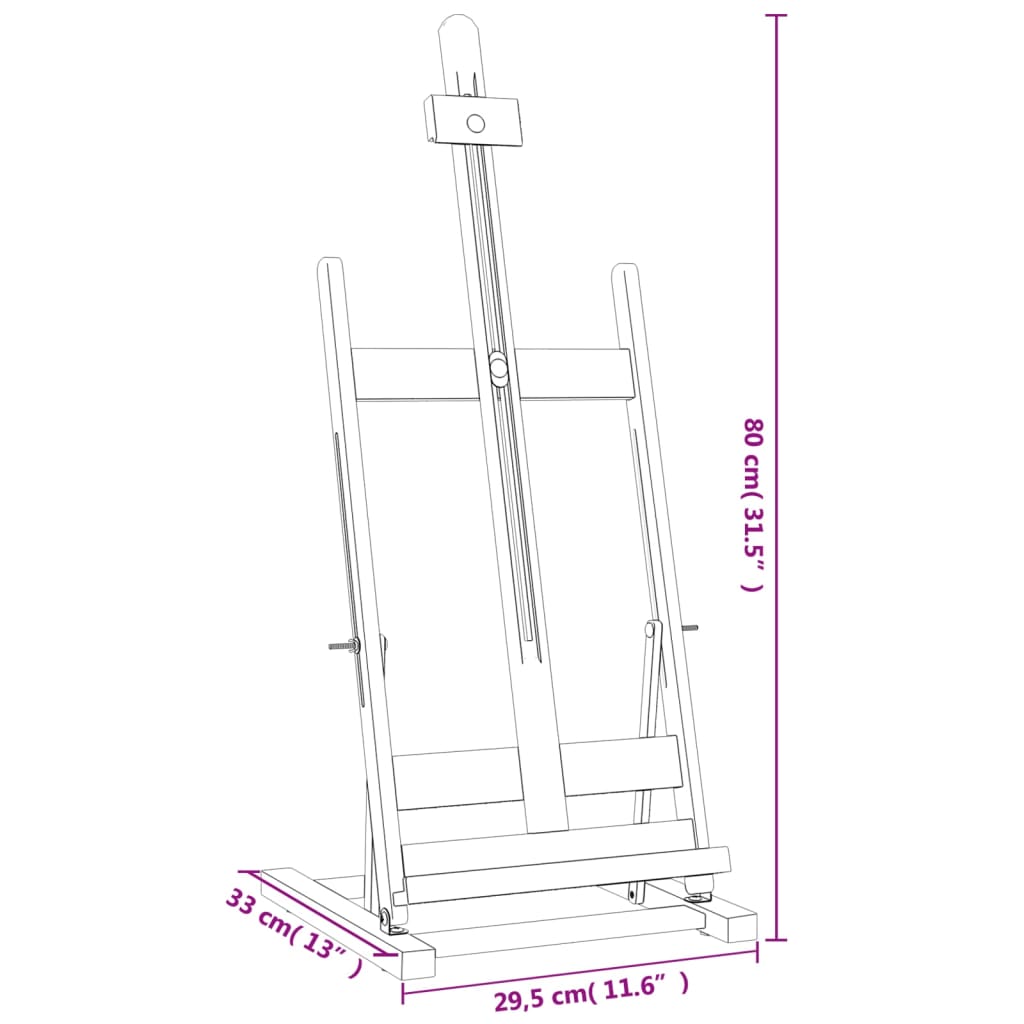 vidaXL Καβαλέτο Επιτραπέζιο 29,5 x 33 x 80 εκ. από Μασίφ Ξύλο Πεύκου