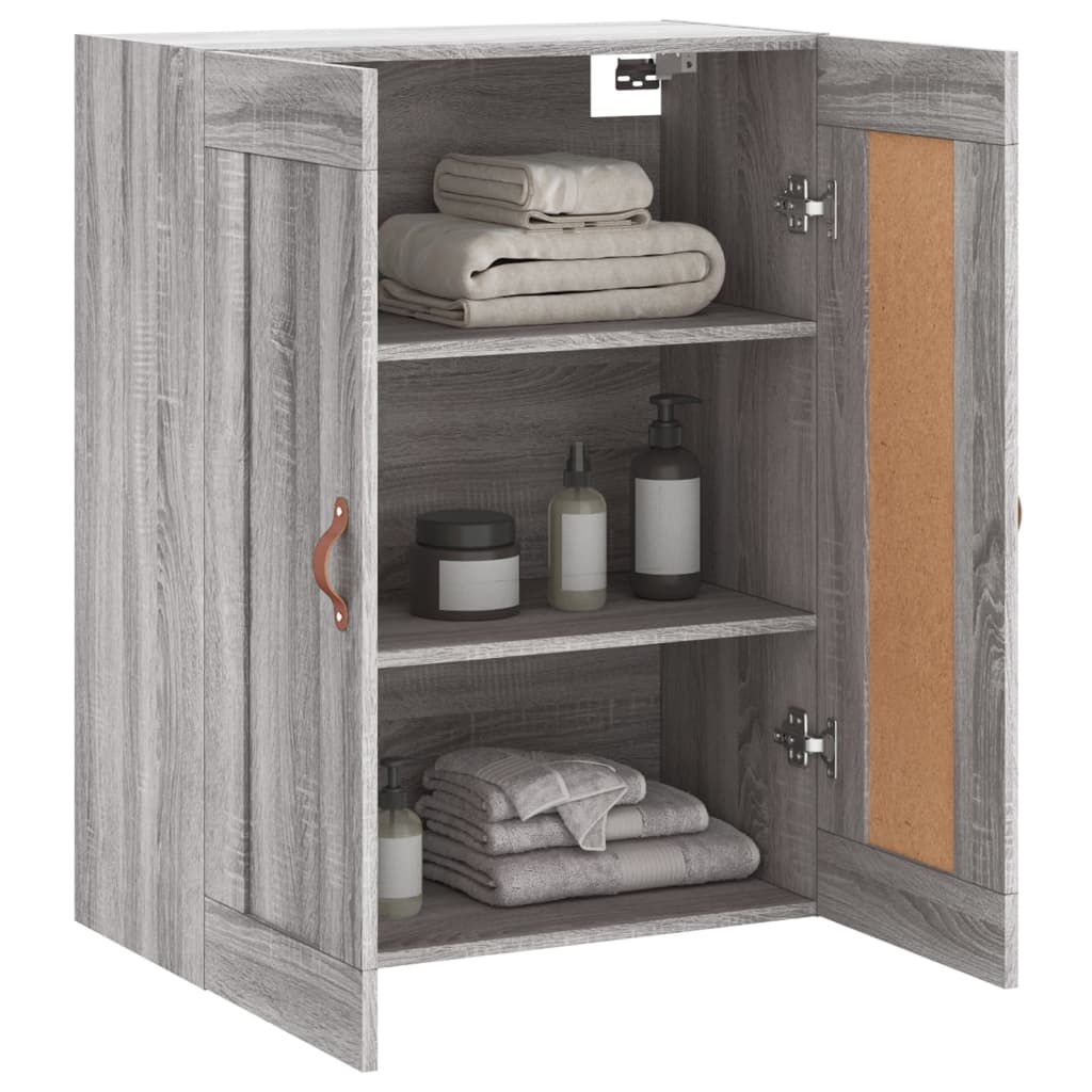 vidaXL Ντουλάπι Επιτοίχιο Γκρι Sonoma 69,5 x 34 x 90 εκ. Επεξεργ. Ξύλο