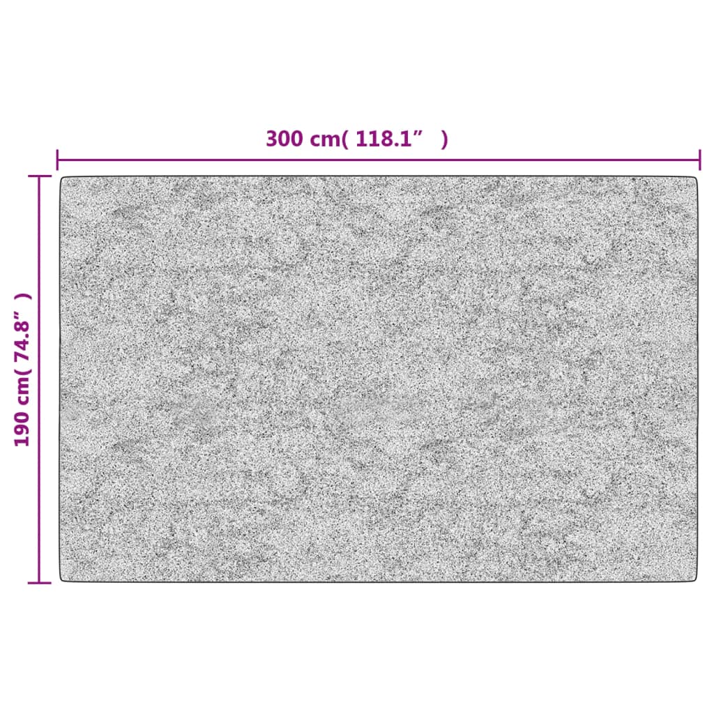 vidaXL Χαλί Πλενόμενο Μαύρο και Λευκό 190 x 300 εκ.