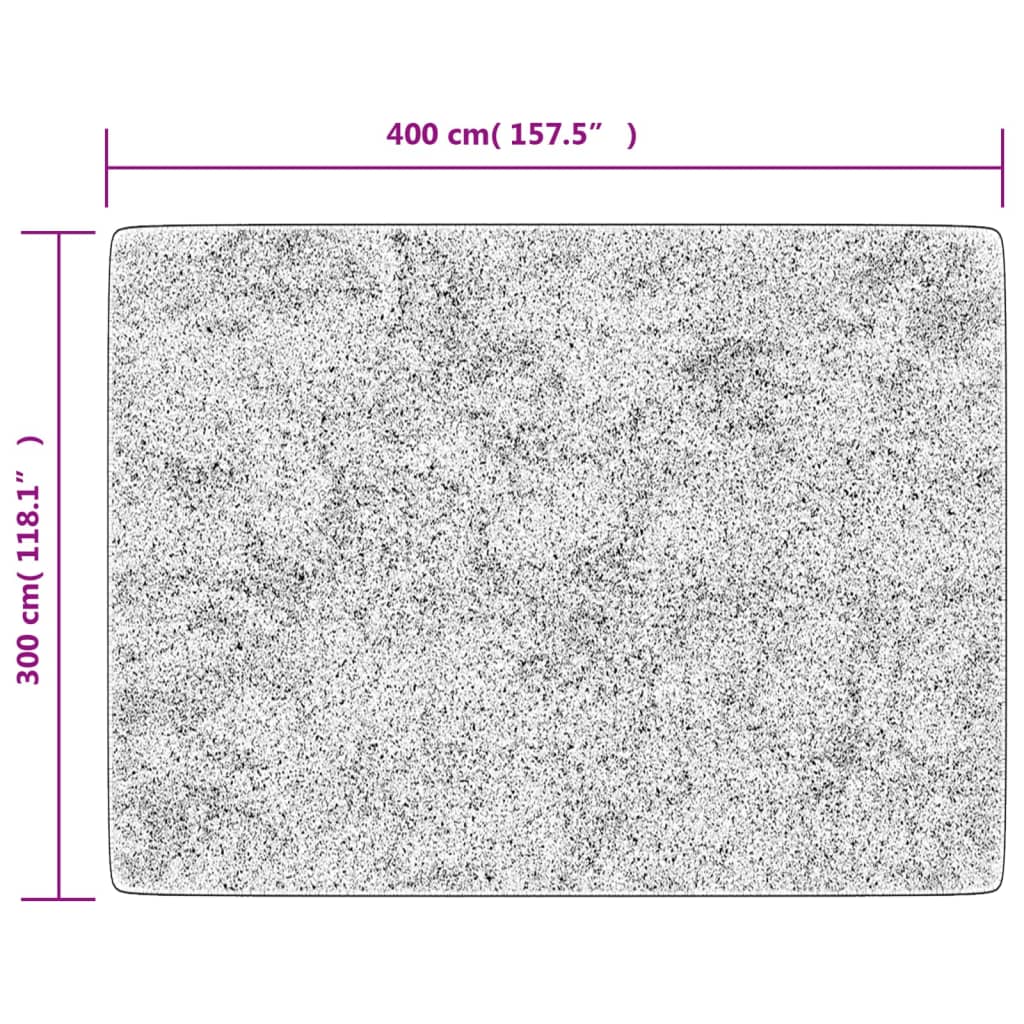 vidaXL Χαλί Πλενόμενο Αντιολισθητικό Μαύρο και Χρυσό 400 x 300 εκ.