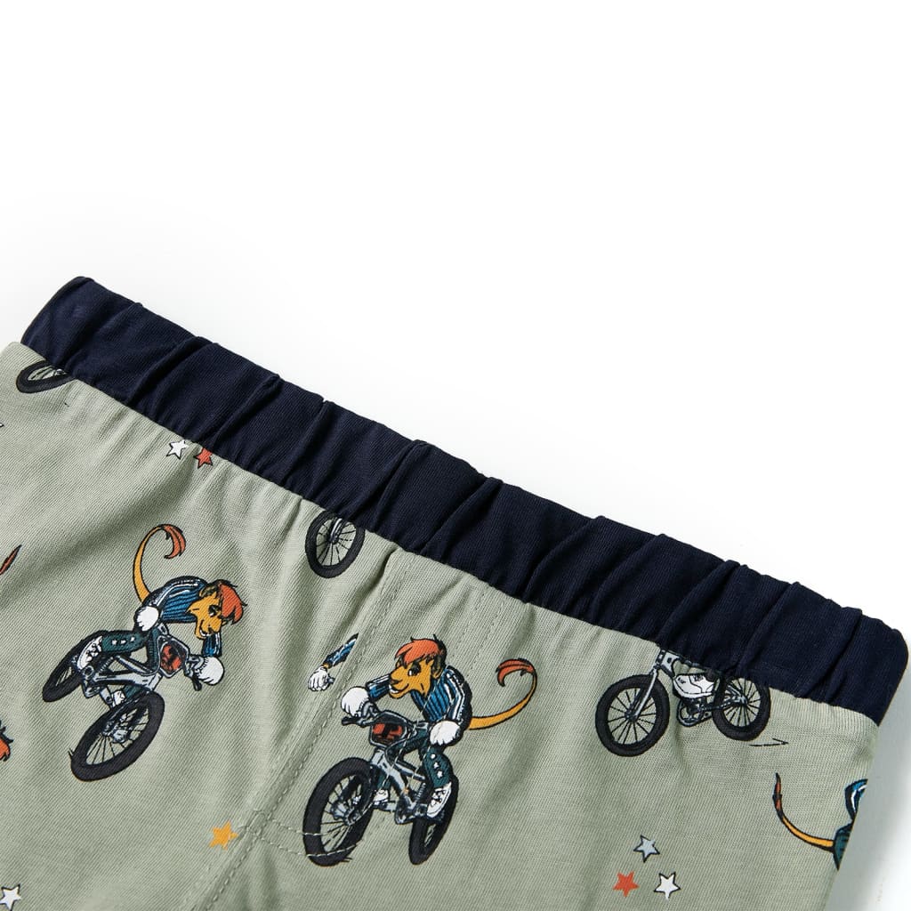 Πιτζάμα Παιδική Κοντομάνικη Ανοιχτό Χακί 128