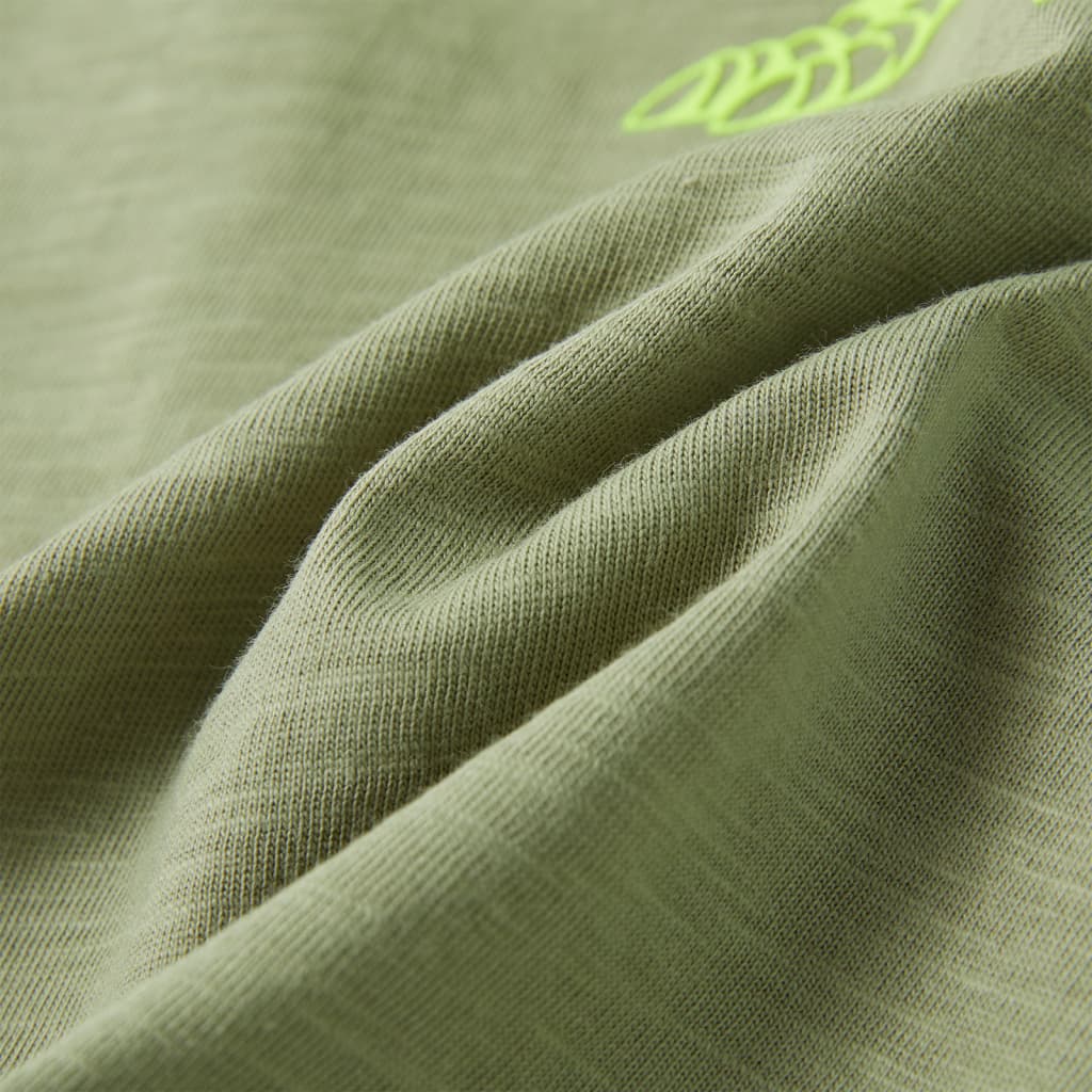 Μπλουζάκι Παιδικό Κοντομάνικο Ανοιχτό Χακί 140