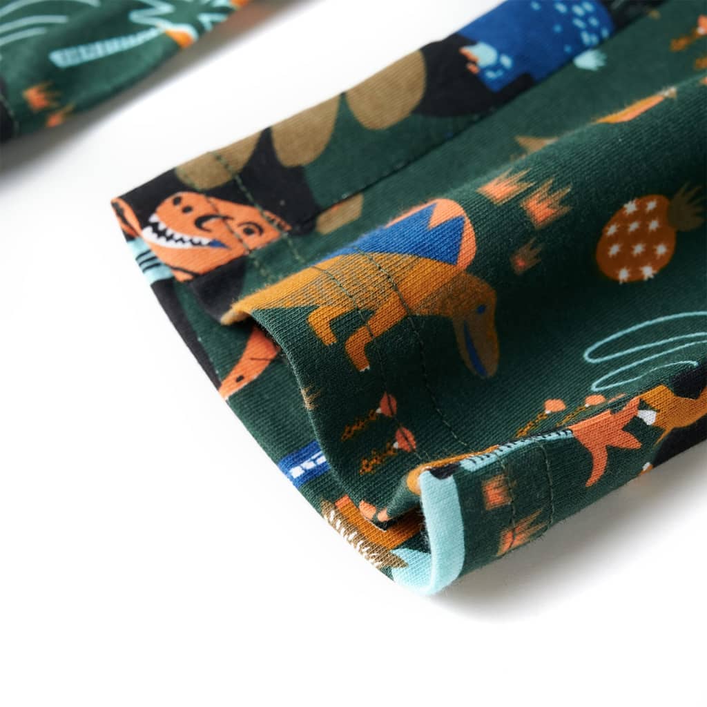 Πιτζάμα Παιδική Μακρυμάνικη Σκούρο Πράσινο 116