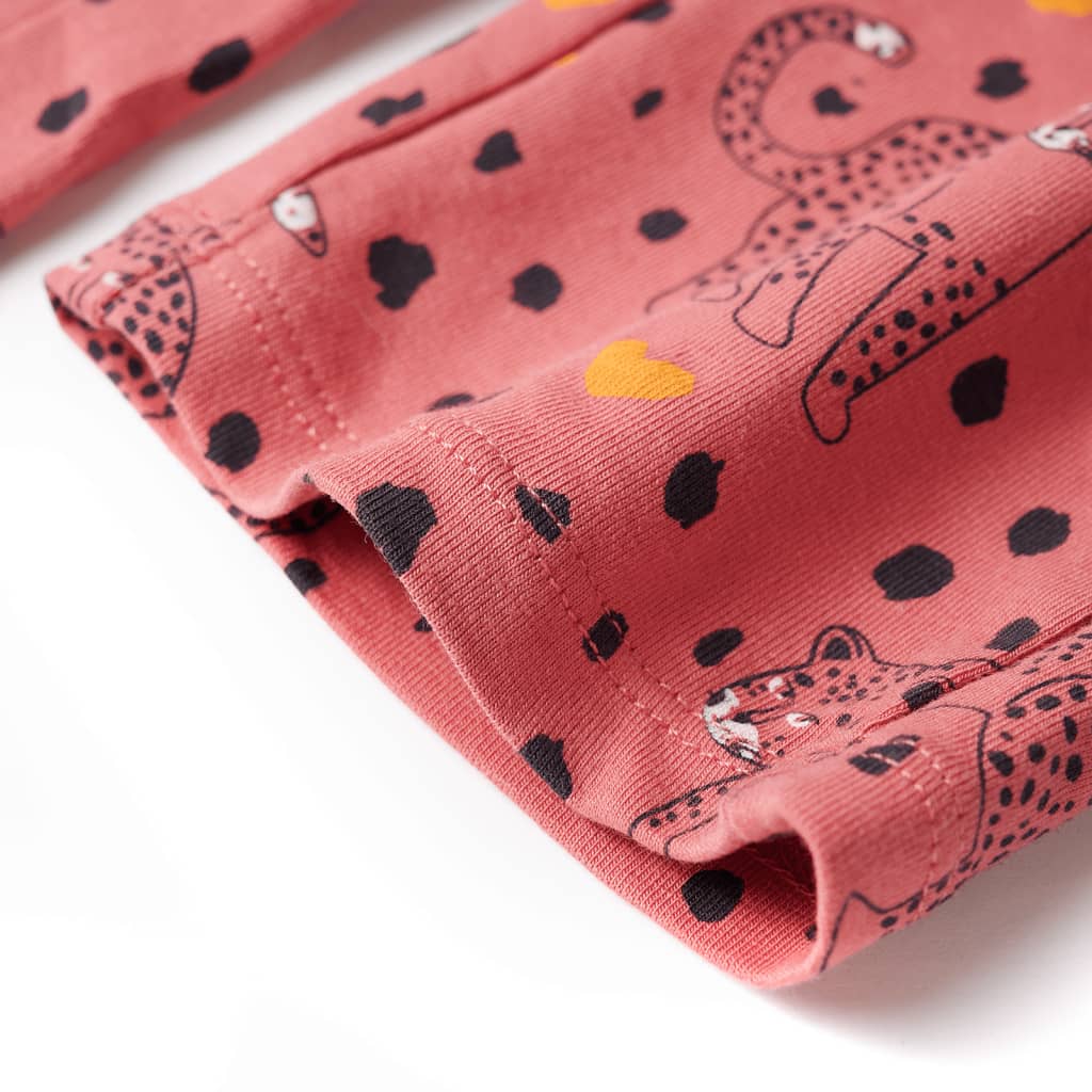 Πιτζάμα Παιδική Μακρυμάνικη Παλαιωμένο Ροζ 104