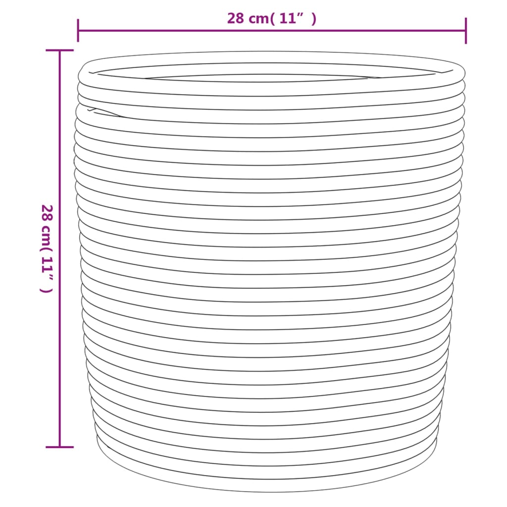 vidaXL Καλάθια Αποθήκευσης 2 τεμ. Γκρι/Λευκό Ø28 x 28 εκ. Βαμβακερά