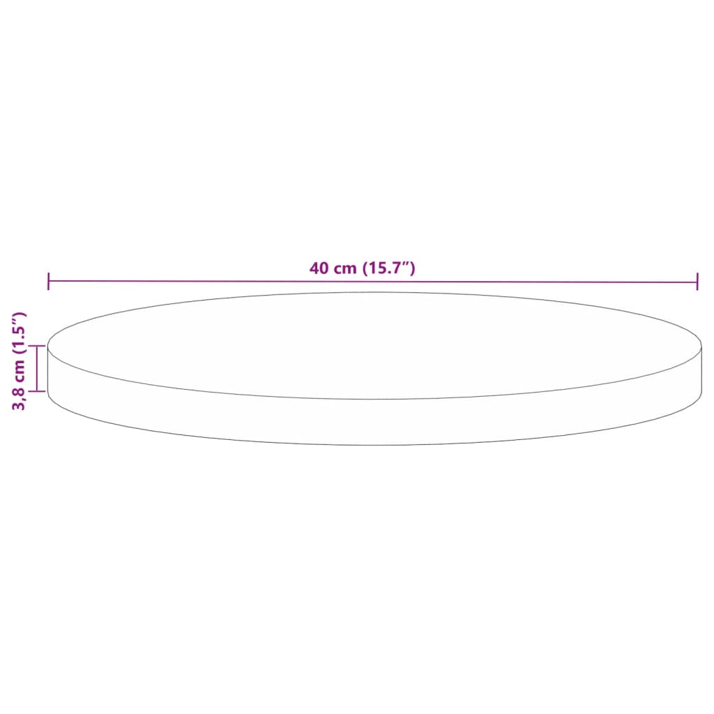 vidaXL Επιφάνεια Τραπεζιού Στρογγυλή Ø40x3,8εκ Μασίφ Ανακυκλωμένο Ξύλο