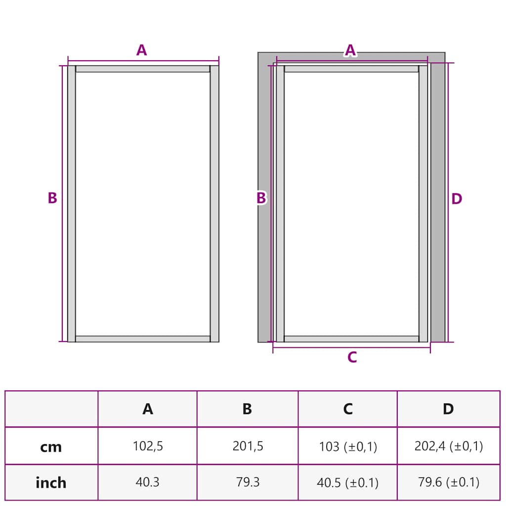 vidaXL Εσωτερική Πόρτα Μαύρη 102,5x201,5 εκ. Ψημένο Γυαλί & Αλουμίνιο