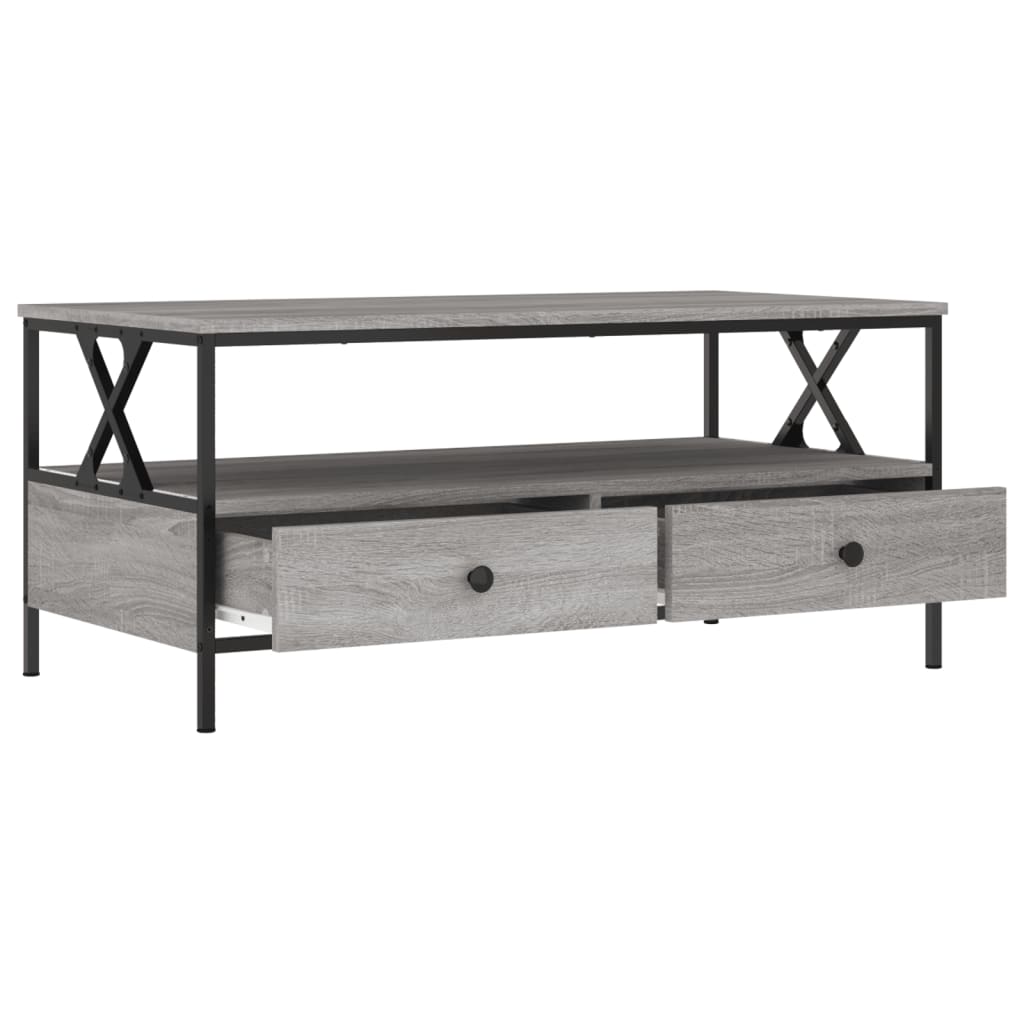 vidaXL Τραπεζάκι Σαλονιού Γκρι Sonoma 100 x 51 x 45 εκ. Επεξεργ. Ξύλο