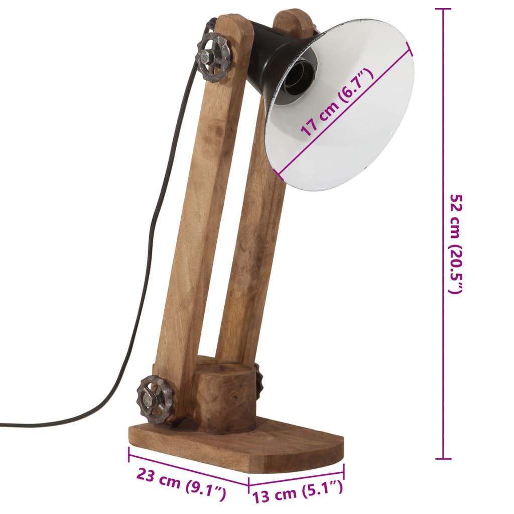 vidaXL Φωτιστικό Οροφής 25 W Αντικέ Μαύρο 23x13x52 εκ. Ε27