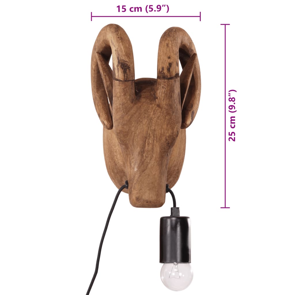 vidaXL Φωτιστικό Τοίχου σε Σχήμα Ζώου 25 W 15x24x25 εκ. Ε27