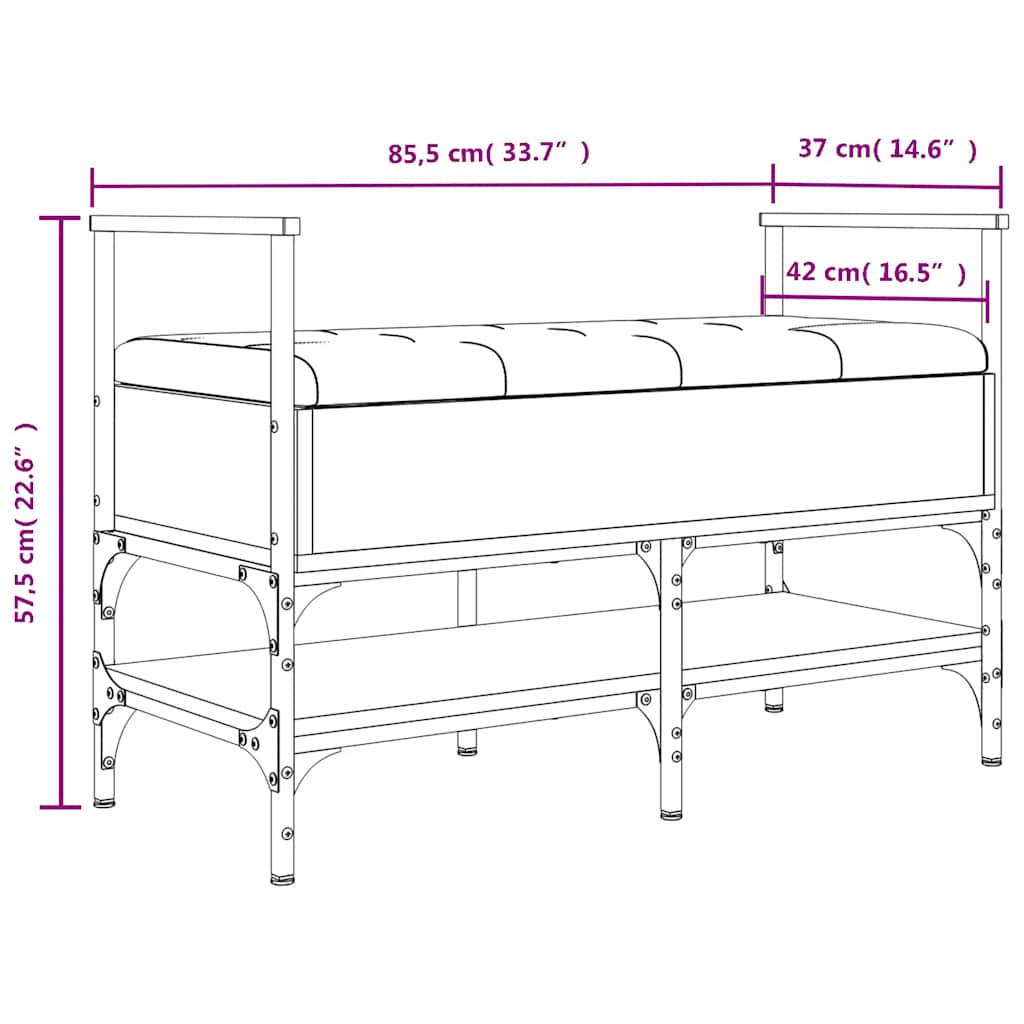 vidaXL Παπουτσοθήκη Μαύρη 85,5x42x57,5 εκ. από Επεξεργασμένο Ξύλο