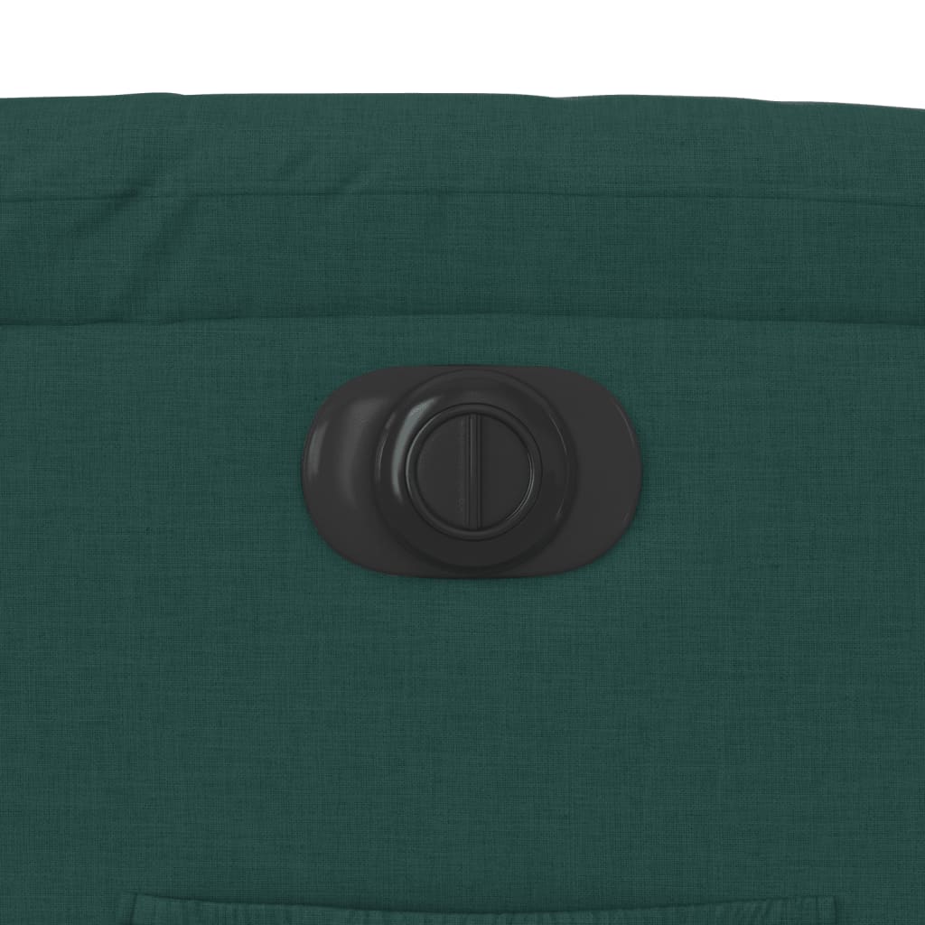 vidaXL Πολυθρόνα Ηλεκ. Ανακλ. Ανύψωση Σκ. Πράσινο Υφασμάτινη