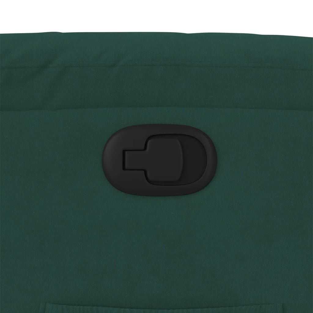 vidaXL Πολυθρόνα Ανακλινόμενη με Ανύψωση Σκούρο Πράσινο Βελούδινη