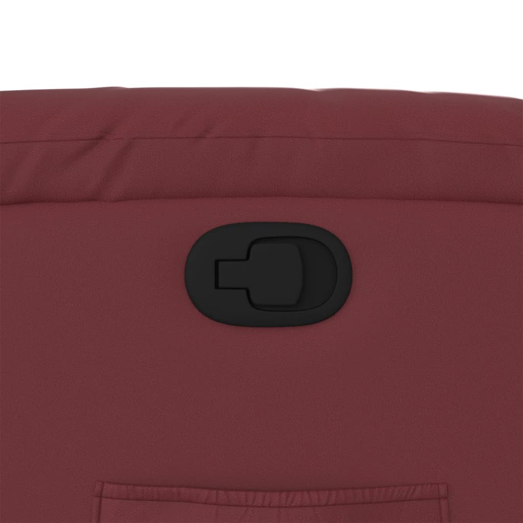 vidaXL Πολυθρόνα Ανακλινόμενη με Ανύψωση Μπορντό Συνθετικό Δέρμα