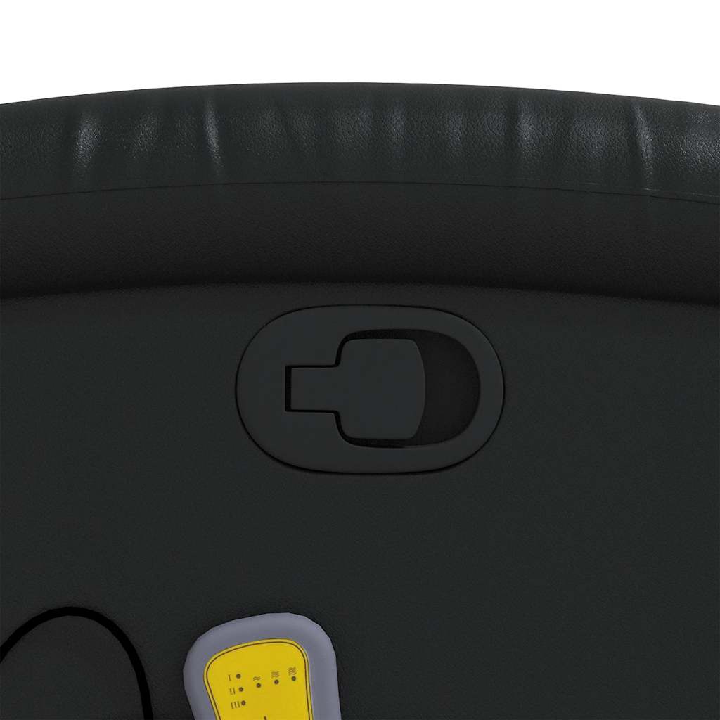 vidaXL Πολυθρόνα Μασάζ Ανακλινόμενη Μαύρη από Συνθετικό Δέρμα