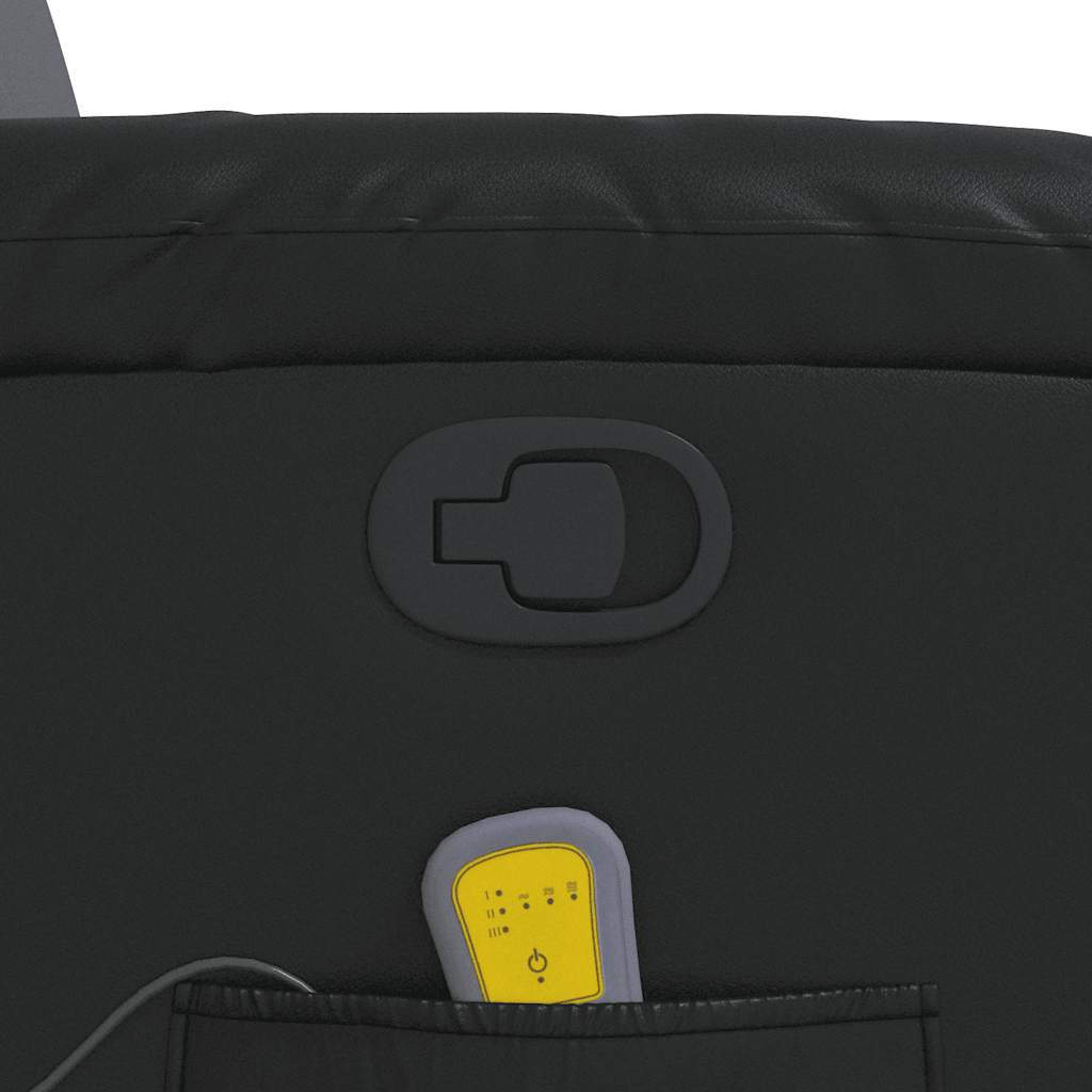 vidaXL Πολυθρόνα Μασάζ Ανακλινόμενη Μαύρη από Συνθετικό Δέρμα