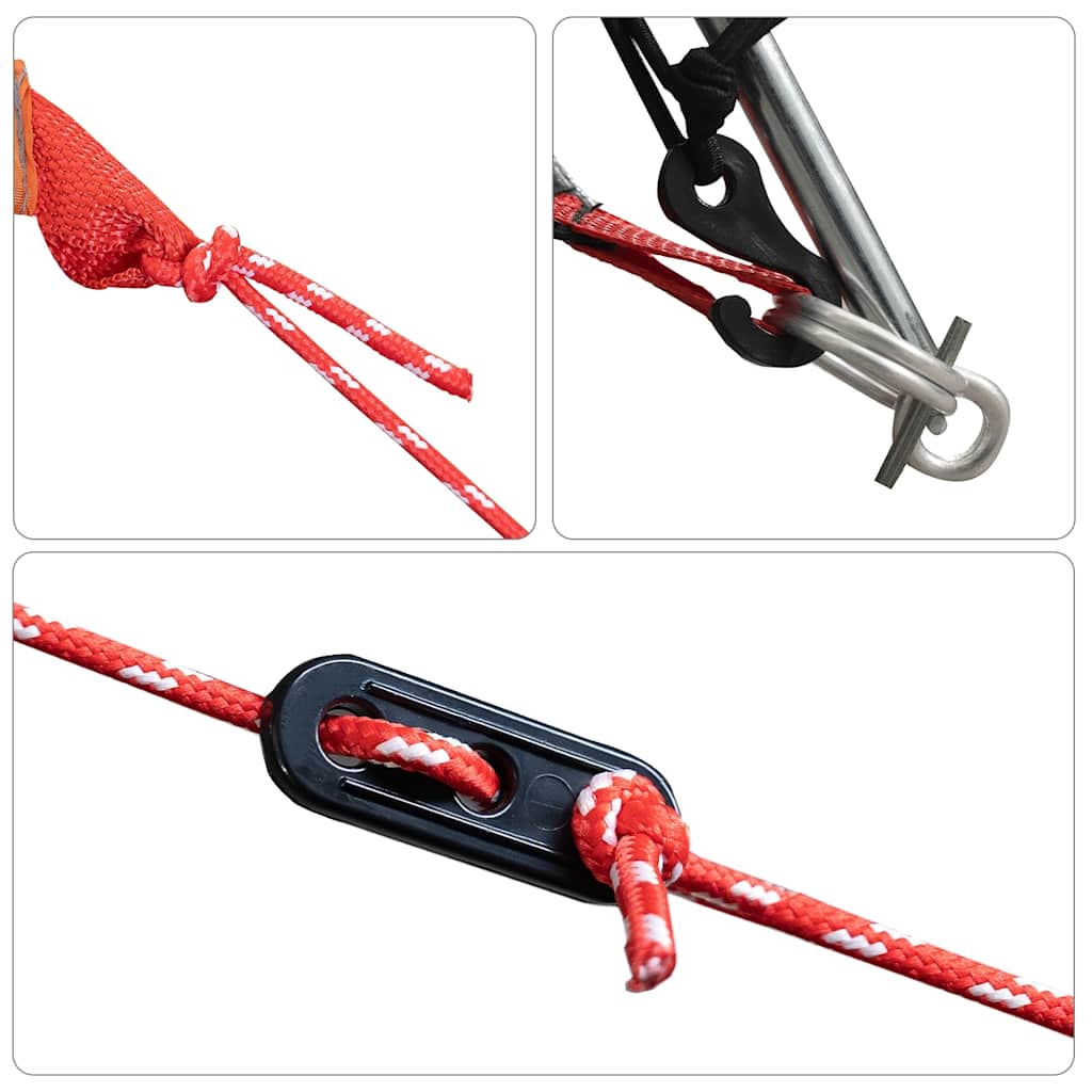 vidaXL Σκηνή Κάμπινγκ 4 Ατόμων Αδιάβροχη Γκρι/Πορτοκαλί