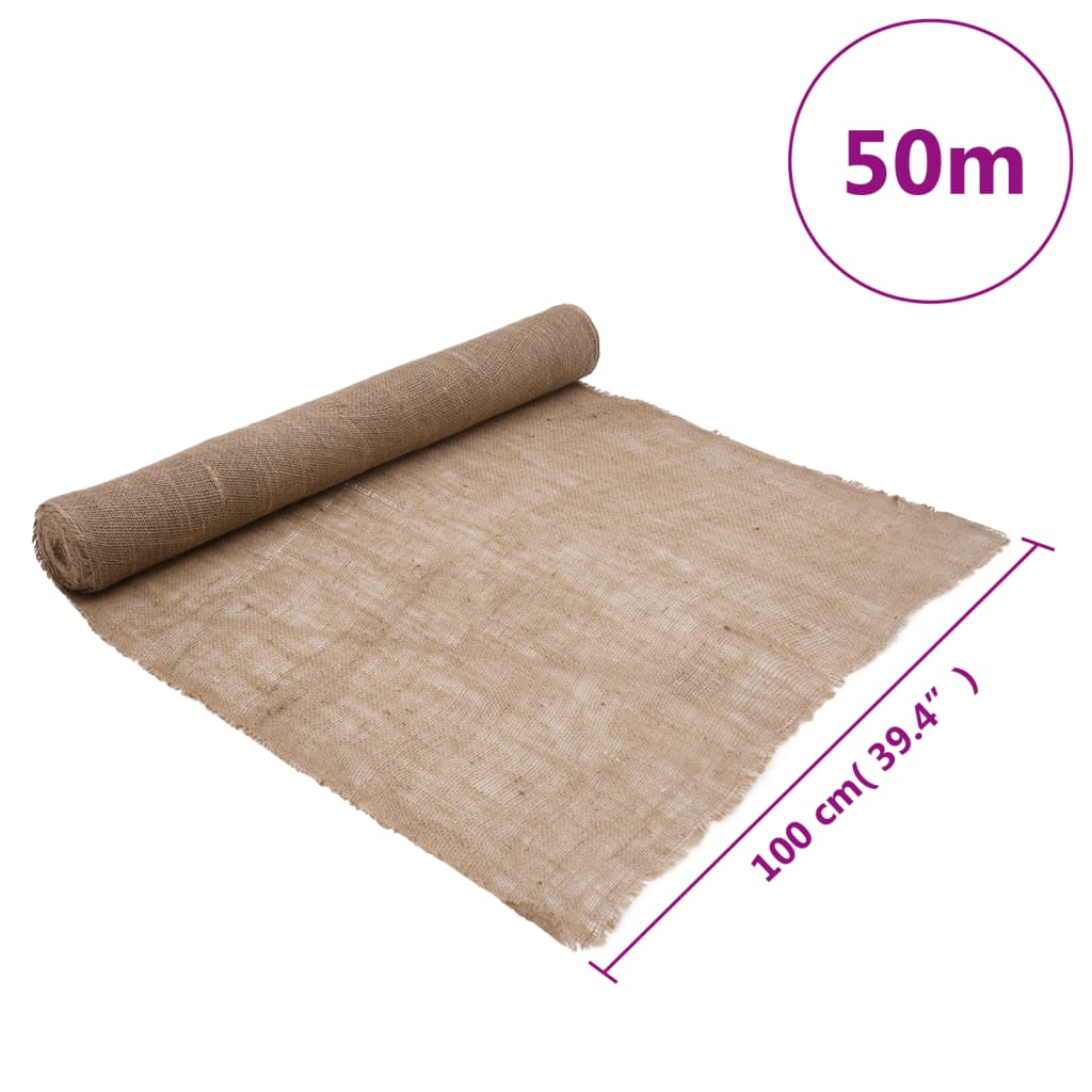 vidaXL Ρολά Γιούτας 2 τεμ. 1x50 μ. από 100% Γιούτα 200 gsm