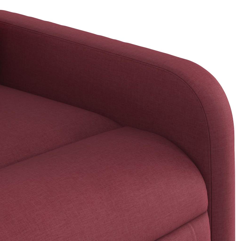 vidaXL Πολυθρόνα Μασάζ Ανακλινόμενη με Ανύψωση Μπορντό Υφασμάτινη