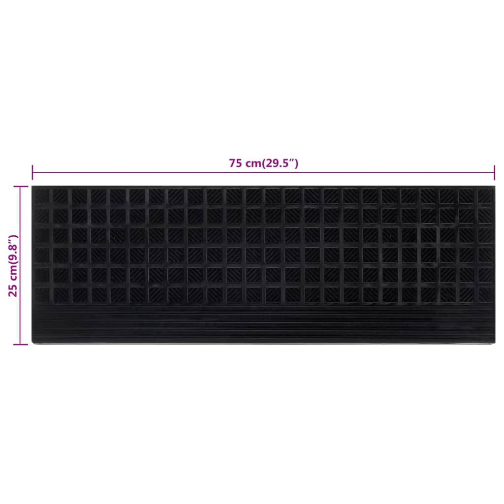 vidaXL Πατάκια Σκάλας 5 τεμ. 25 x 75 εκ. από Καουτσούκ