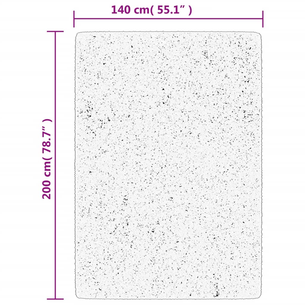vidaXL Χαλί HUARTE με Κοντό Πέλος Μαλακό/ Πλενόμενο 140x200 εκ.