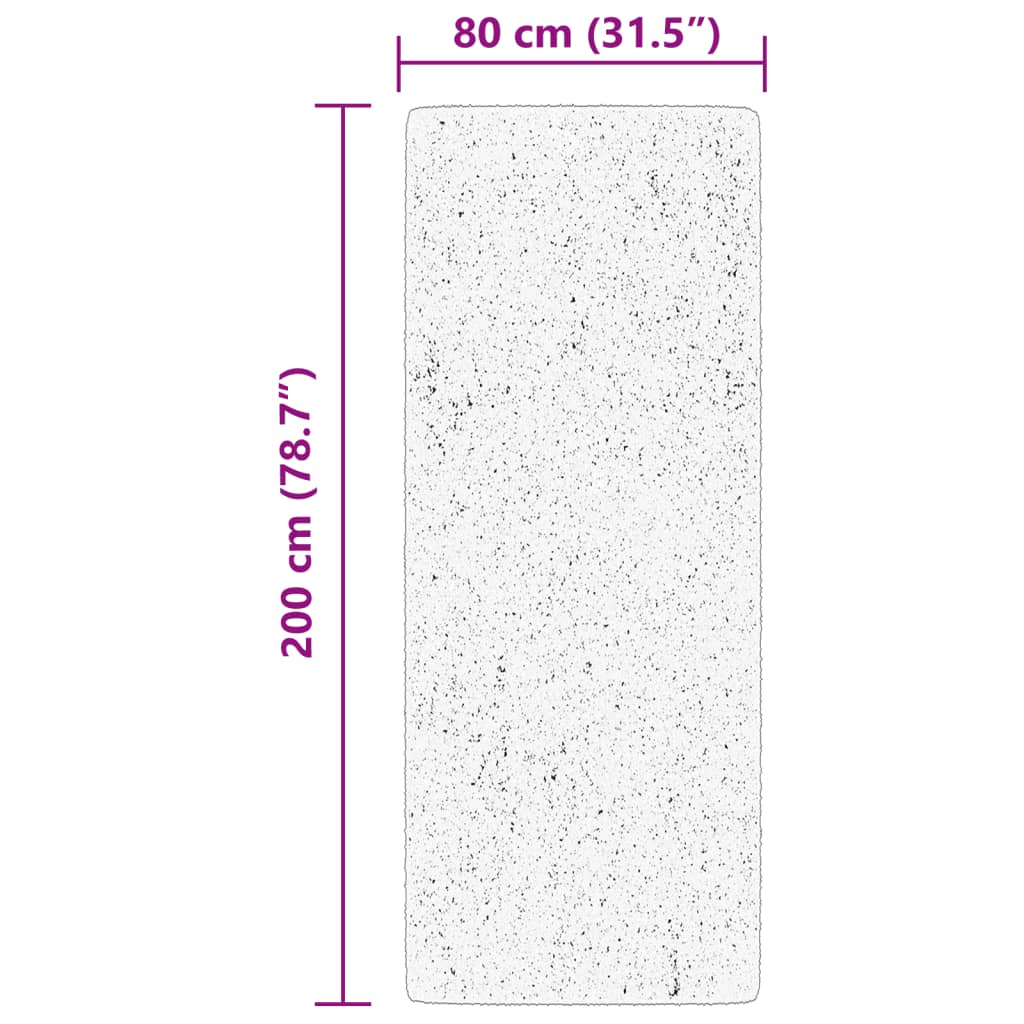vidaXL Χαλί HUARTE με Κοντό Πέλος Μαλακό/ Πλενόμενο 80x200 εκ.