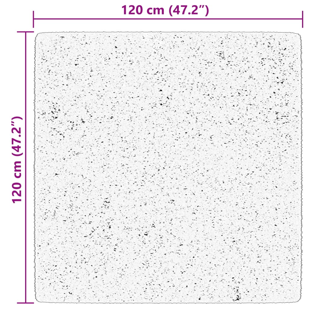 vidaXL Χαλί HUARTE με Κοντό Πέλος Μαλακό/ Πλενόμενο 120x120 εκ.