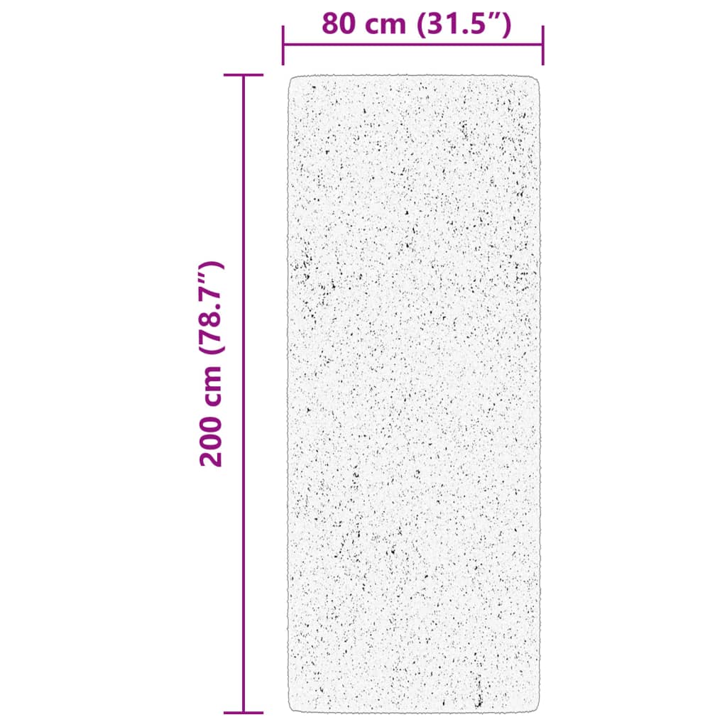 vidaXL Χαλί HUARTE με Κοντό Πέλος Μαλακό/ Πλενόμενο Μαύρο 160x160 εκ.