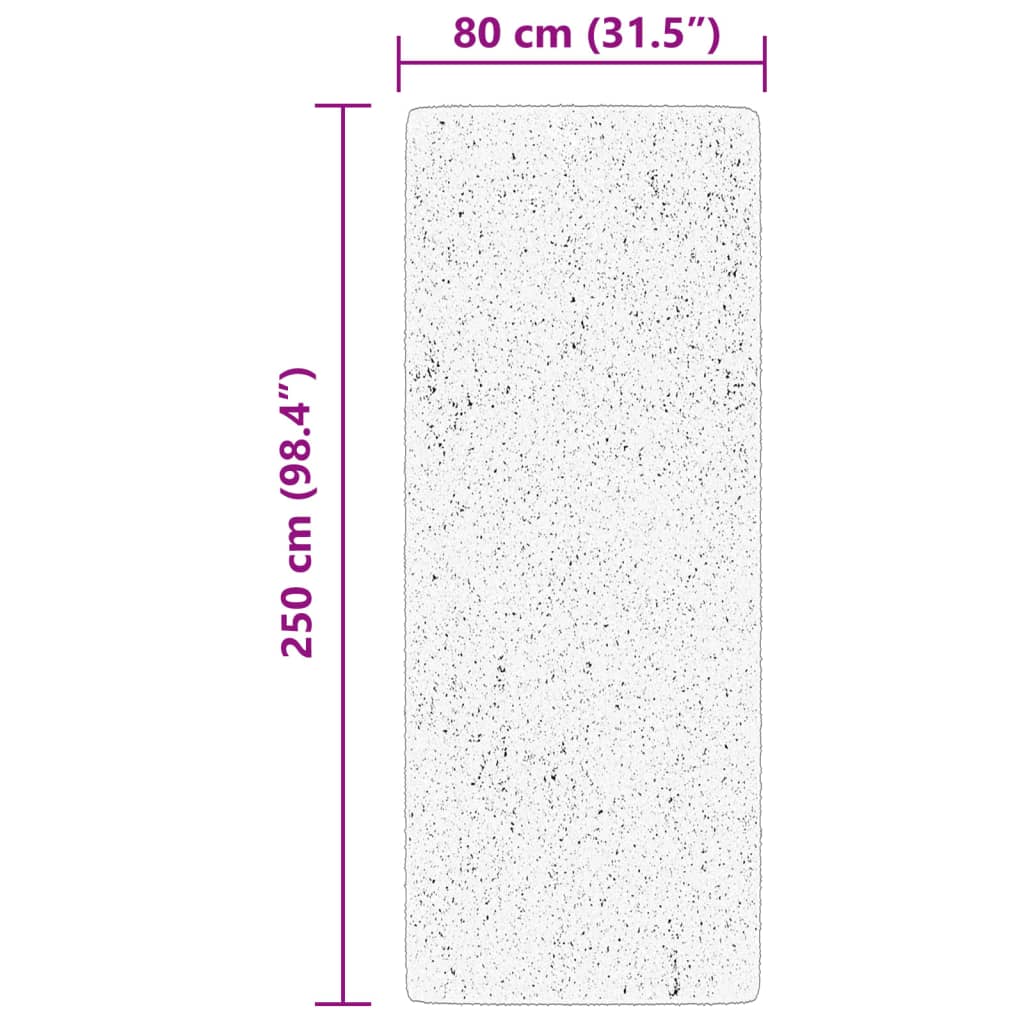 vidaXL Χαλί HUARTE με Κοντό Πέλος Μαλακό/ Πλενόμενο Μπλε 80x250 εκ.