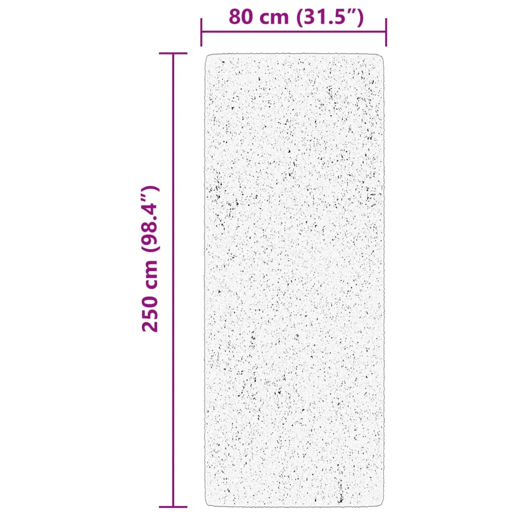vidaXL Χαλί HUARTE με Κοντό Πέλος Μαλακό/ Πλενόμενο Ροδαλό 80x250 εκ.