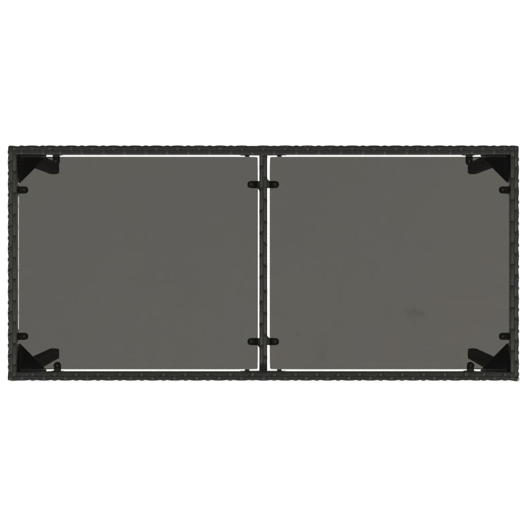 vidaXL Σετ Τραπεζαρίας Κήπου 5 Τεμαχίων Μαύρο Συνθ. Ρατάν με Μαξιλάρια