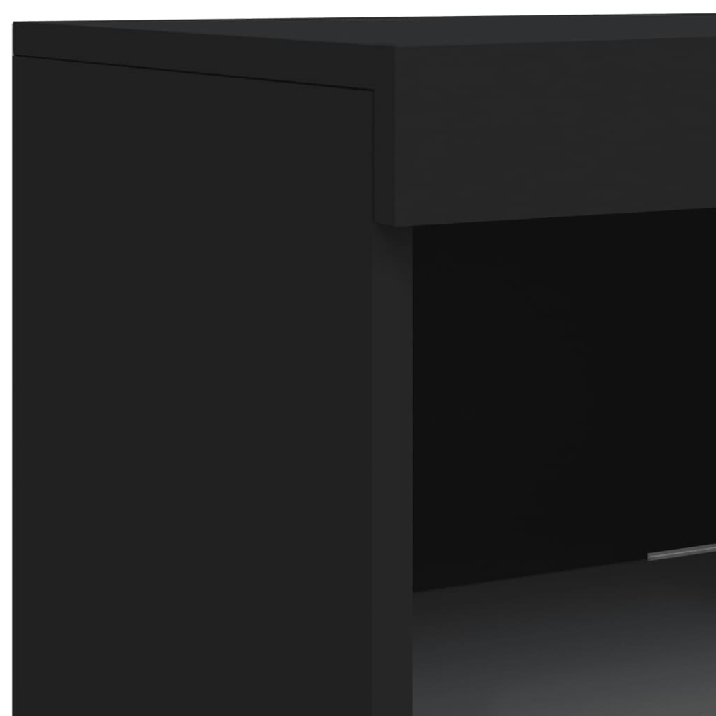 vidaXL Μπουφές με Φώτα LED Μαύρος 41 x 37 x 100 εκ.