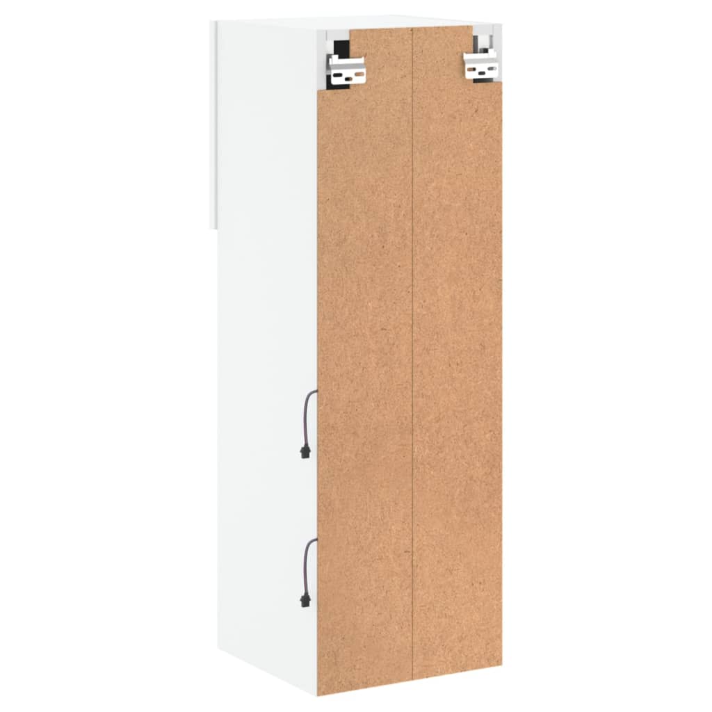 vidaXL Έπιπλο Τηλεόρασης με LED Λευκό 30,5x30x90 εκ.