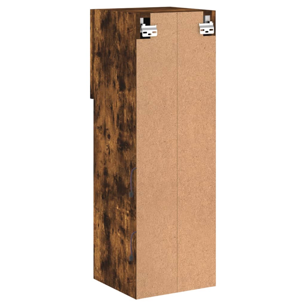 vidaXL Έπιπλο Τηλεόρασης με LED Καπνιστή Δρυς 30,5x30x90 εκ.