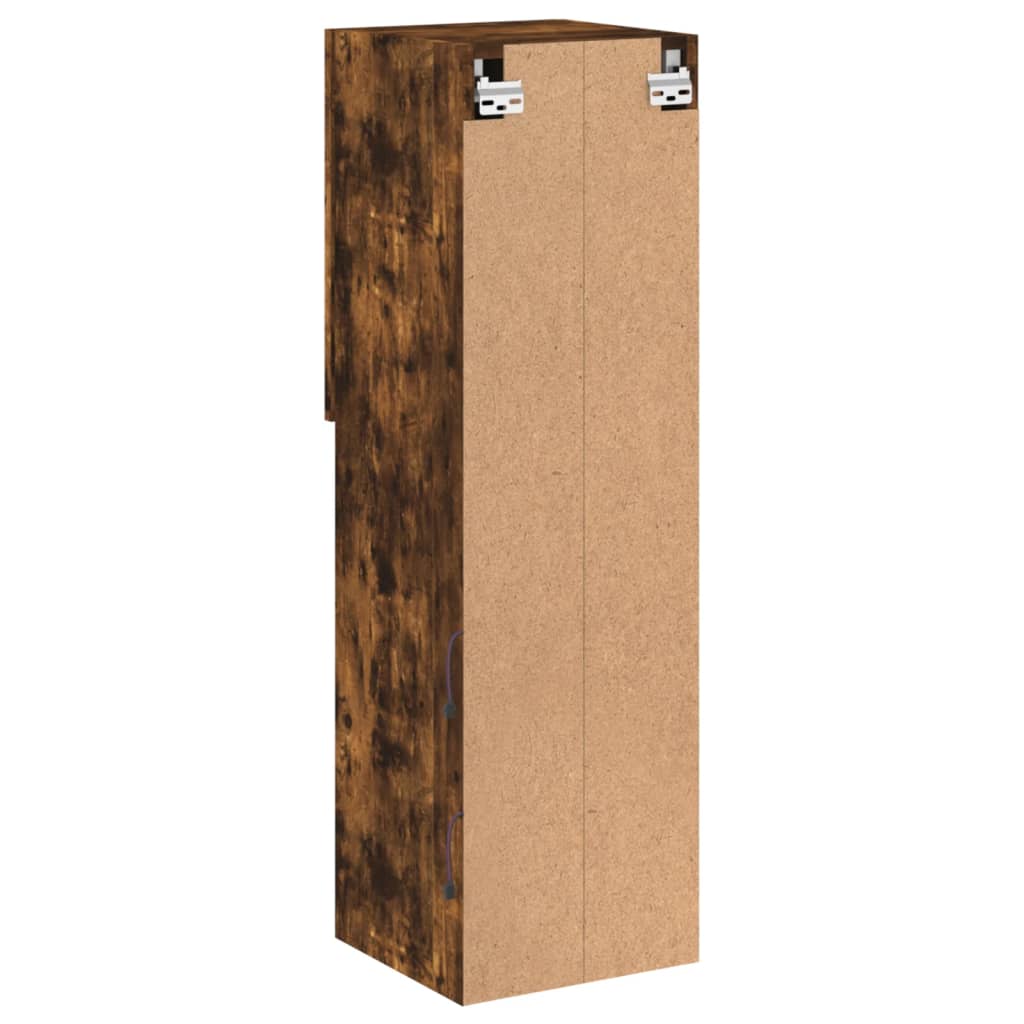 vidaXL Έπιπλο Τηλεόρασης με LED Καπνιστή Δρυς 30,5x30x102 εκ.