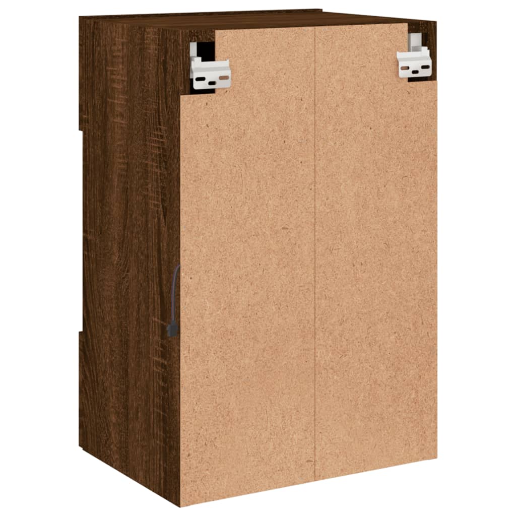 vidaXL Έπιπλο Τοίχου Τηλεόρασης με LED Καφέ Δρυς 40x30x60,5 εκ.