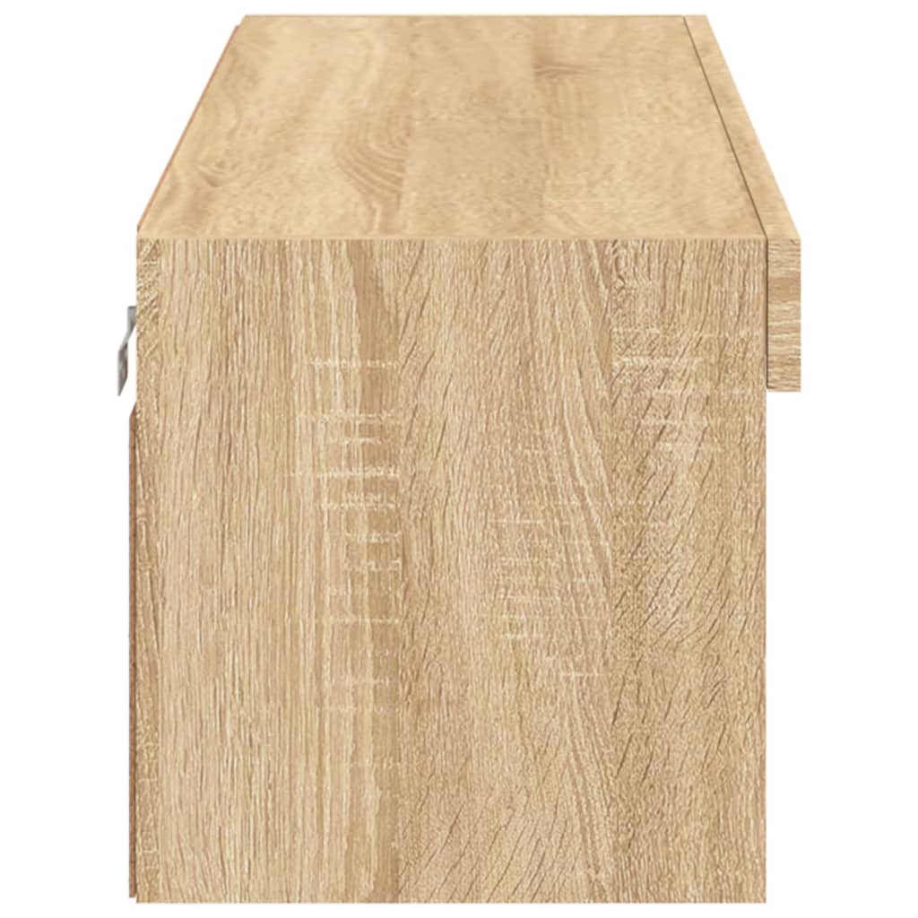 vidaXL Έπιπλο Τηλεόρασης με LED Sonoma Δρυς 240 x 35 x 40 εκ.