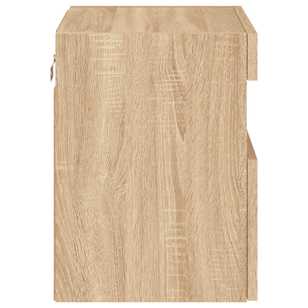 vidaXL Έπιπλα Τοίχου Τηλ. με LED 2 Τεμ. Sonoma Δρυς 40x30x40 εκ.